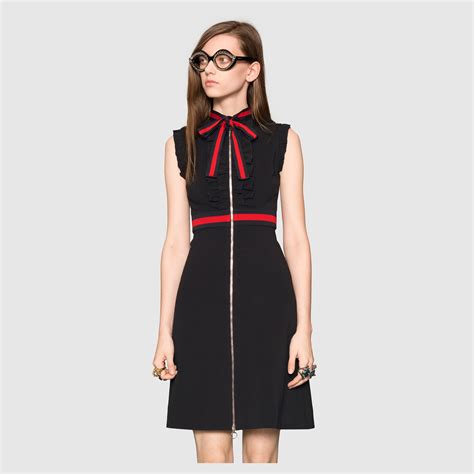 gucci jersey ribbon waist dress|More.